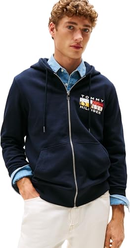 Tommy Hilfiger Felpa con Cappuccio e Zip Uomo