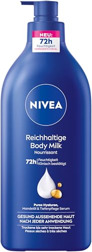 NIVEA Ricco Latte per il Corpo con Acido Ialuronico e Olio di Mandorle, 625 ml