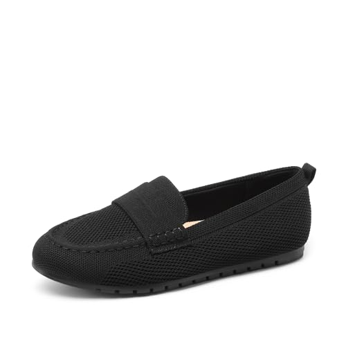 DREAM PAIRS Scarpe Mocassini da Donna in Maglia Penny - Slip-On Casual, Comodi, Ideali per Lavoro e Passeggio,Size