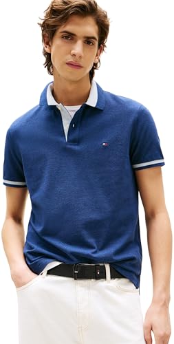 Tommy Hilfiger Uomo Polo Maniche Corte Contrast Collar Block Regular Fit