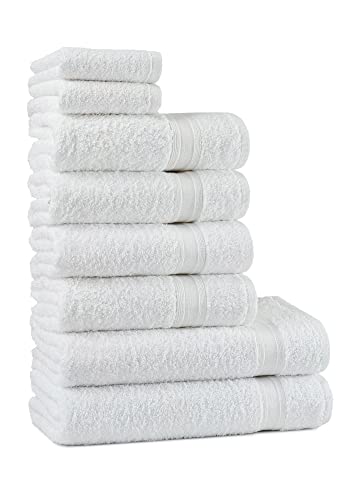 Tuiste Set Asciugamani Bagno Cotone 8 Pezzi