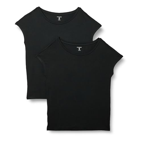 Amazon Essentials T-Shirt con scollo a barchetta, Donna - Confezione da 2