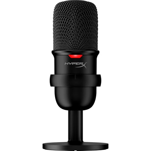 HyperX Solocast Microfono USB a condensatore Tap-To-Mute per Gaming Streaming Podcast PC/PS5/PS4
