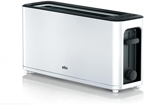 Braun HT3100WH Tostapane 1 Fessura, 7 Livelli di Doratura, Bianco