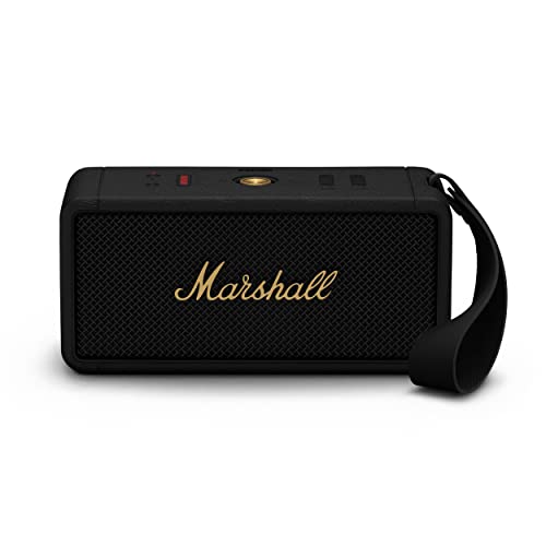 Marshall Middleton Altoparlante Bluetooth portatile IP67 Nero Ottone