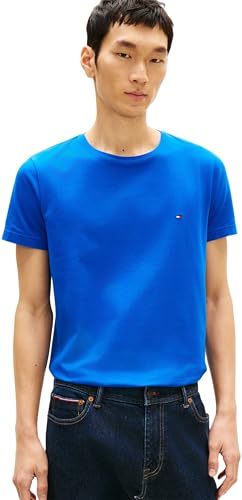 Tommy Hilfiger Uomo Maglietta Stretch Slim Fit a Maniche Corte