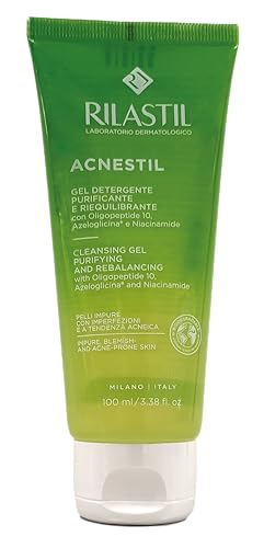 Rilastil Acnestil Gel Detergente Viso Anti-imperfezioni per Pelle Grassa, 100 ml