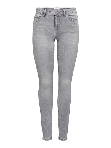 ONLY ONLWAUW Life Mid SK BB BJ694 Noos Jeans, Denim Grigio Medio