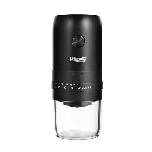 Lifenaxx Macinacaffè Elettrico Portatile Ricaricabile USB-C con Macina Conica in Ceramica