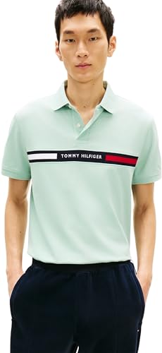 Tommy Hilfiger Uomo Maglietta Polo Maniche Chest Insert Regular Fit