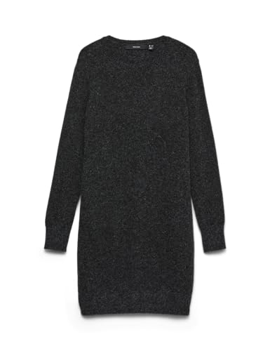 Vero Moda NOS Vmdoffy LS O-Neck Dress Noos, Vestito Donna, Melange), (Taglia Produttore: