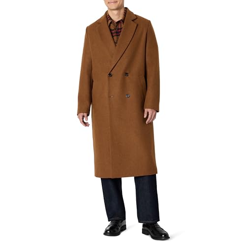 Amazon Essentials Soprabito Lungo a Doppiopetto in Misto Lana Uomo