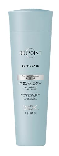 Biopoint Dermocare Normalize - Shampoo Antiforfora per Capelli con Forfora Secca e Grassa, Azione Detergente e Normalizzante, Dona Capelli Puliti e Sani, 200 ml
