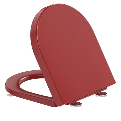 YEAUPE PRO Sedile WC Universale D Forma con Chiusura Ammortizzata e Sgancio Rapido