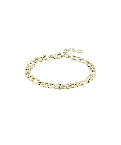BOSS Jewelry Bracciale a Catena Donna Oro Giallo con Charms Doppia B