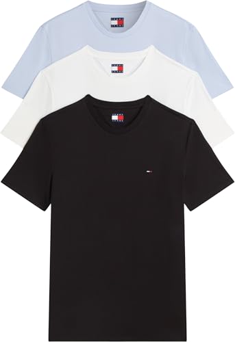 Tommy Jeans Tjm Xslim 3 Pack Tee Maglietta Uomo, Confezione da 3
