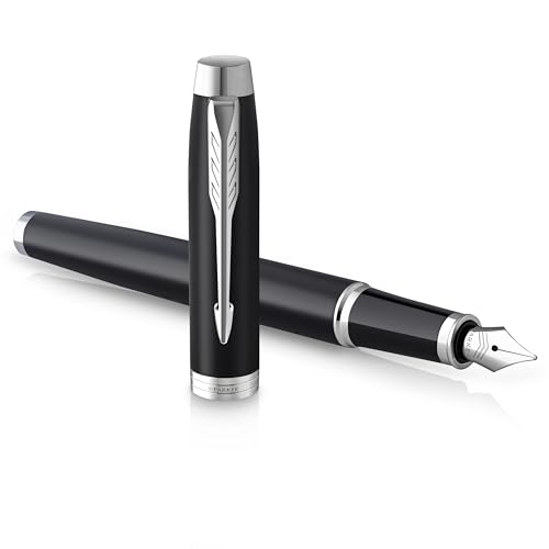 Parker IM Penna Stilografica Nero Opaco Puntale Cromato
