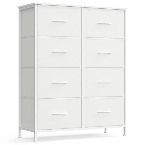 SONGMICS BELLAH Cassettiera 8 Cassetti Acciaio e Legno