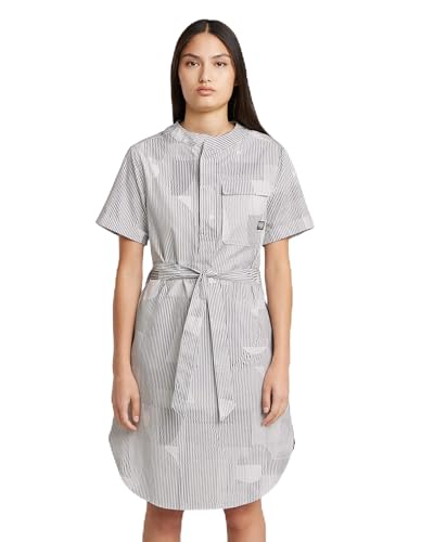 G-Star Belted Dress Abito Casual Petrol Raw Lines