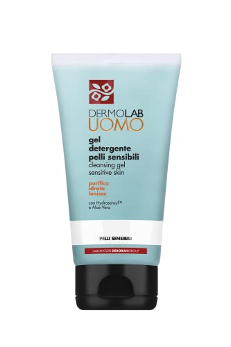 Dermolab Uomo Gel Detergente Viso Pelli Sensibili Aloe Vera Acido Ialuronico 150 ml