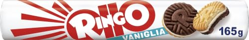 Pavesi Ringo Biscotti Farciti Crema Gusto Vaniglia, 165 g