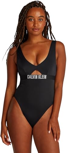 Calvin Klein Costume One Piece Schiena Scoperta Nero