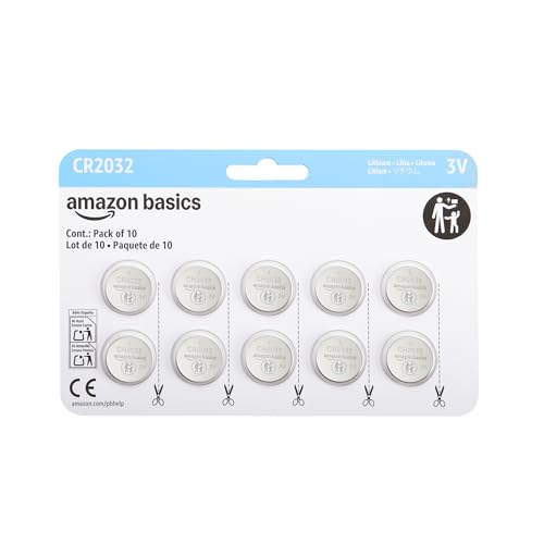 Amazon Basics 10 batterie a bottone al litio CR2032
