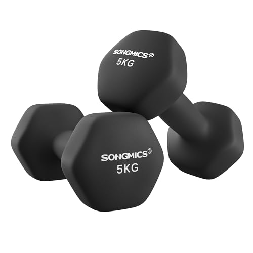 SONGMICS Set di 2 Manubri Esagonali 5 kg