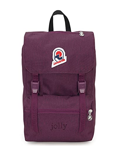 Invicta Zaino Jolly Solid Small Icon Bordeaux Viola con Tasca Porta PC