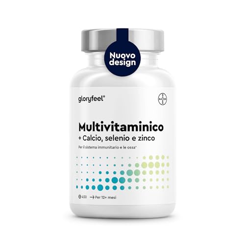 Multivitaminico Completo - 450 Compresse, Maxi Formato, Integratore Multivitaminico con Vitamine e Minerali, Vitamine A,B,C,D3,E, Calcio, Zinco, Selenio