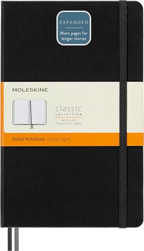 Moleskine Classic Notebook Expanded Taccuino a Righe Copertina Rigida Large 400 Pagine