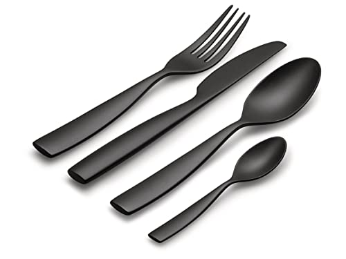 Alessi Dressed en Plein Air MW74S4 B Set Posate Melammina Nero