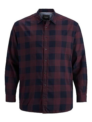 Jack & Jones Camicia a Quadri Slim Fit Uomo Rosso Port Royale