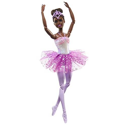 Barbie Dreamtopia Ballerina Magico Tutù 2, capelli neri, con luci e coroncina
