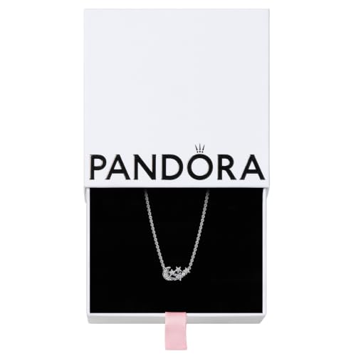 PANDORA Collana stella e luna argento Sterling zirconia cubica