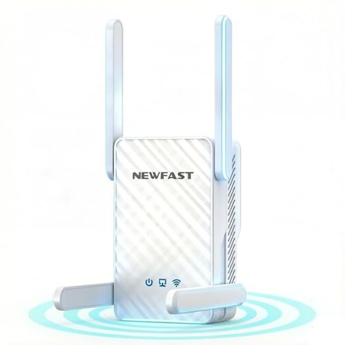 NEWFAST 3000Mbps WiFi6 Ripetitore WiFi Dual Band 2.4G/5GHz con 4 Antenne 5dBi