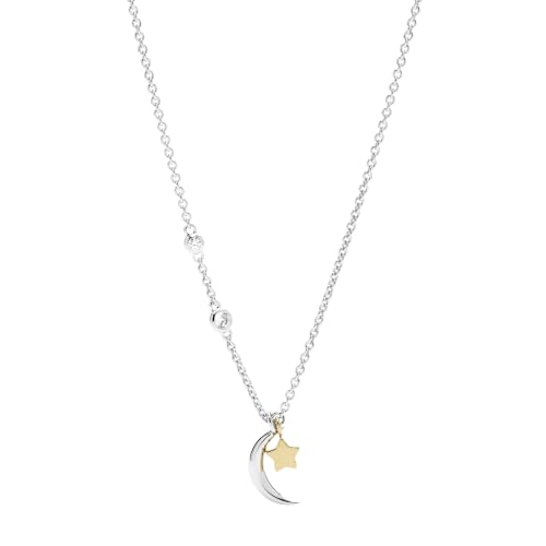 Fossil Collana Donna Oro e Argento con Zirconia, JFS00432998