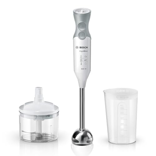 Bosch Frullatore a Immersione MSM66120, 600W, con Tritatutto