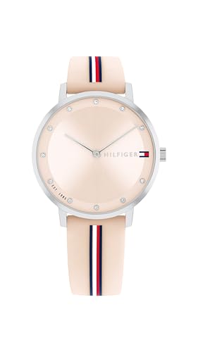 Tommy Hilfiger Orologio Donna al Quarzo con Cinturino in Silicone Rosa
