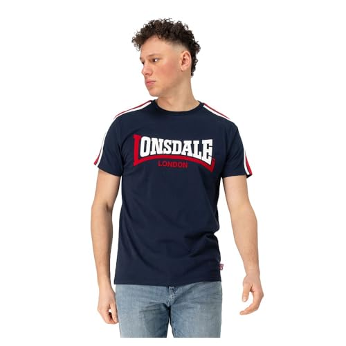 Lonsdale London MERRYN Uomo T-Shirt Blu Navy