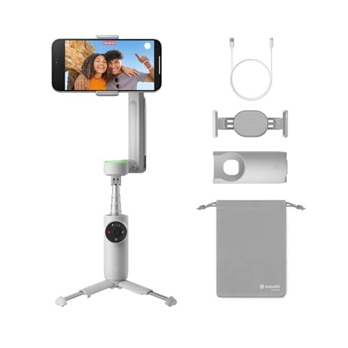 Insta360 Flow Pro - Stabilizzatore per smartphone con IA, supporto Apple DockKit, tracciamento 360º