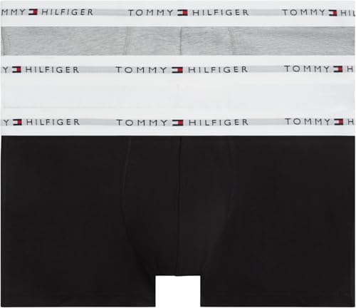 Tommy Hilfiger Tronco a Vita Bassa 3P Uomo, Nero/Bianco/Grigio