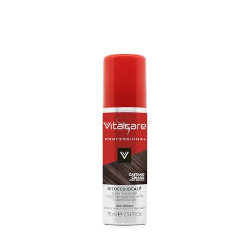 Vitalcare Ritocco Ideale Spray Coprente Capelli Bianchi Castano Chiaro 75 ml
