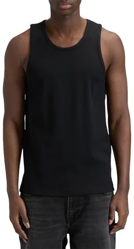 Lee Ribbed Tank Maglietta, Nero