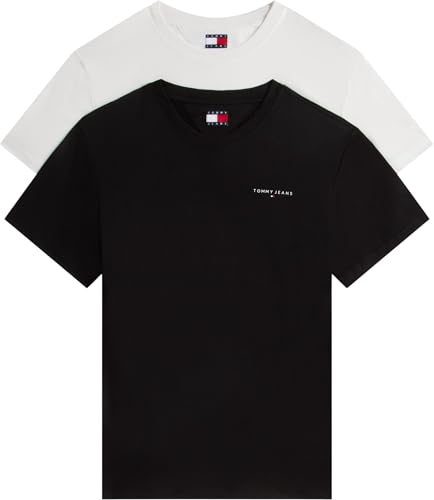 Tommy Jeans T-Shirt Uomo Tjm Slim Linear SS Tee 2PCK