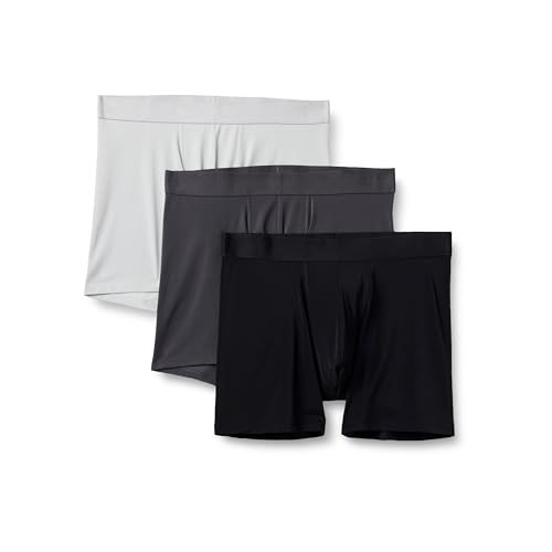 Amazon Essentials Boxer in Microfibra Uomo, Pacco da 3