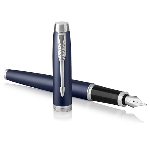 Parker IM Penna Stilografica Punta Media Blu Confezione Regalo