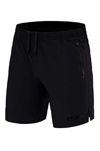 TCA Elite Tech Pantaloncini Palestra Uomo con Tasche Laterali - Pantaloncini Running Uomo - Pantaloni Corti Sportivi da Corsa e Allenamento - Abbigliamento Sportivo