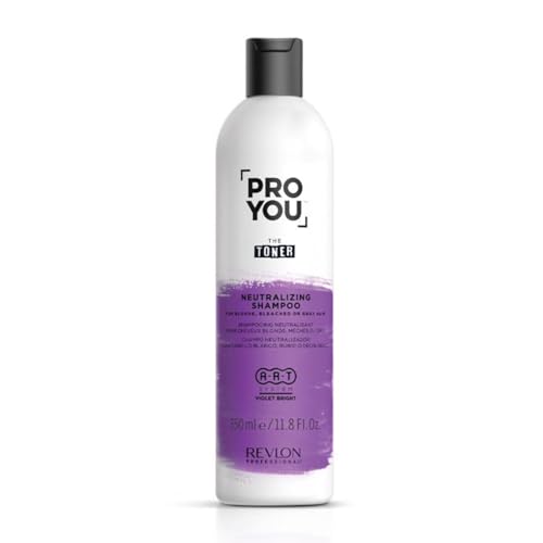 REVLON PROFESSIONAL PRO YOU THE TONER NEUTRALIZING SHAMPOO, Tonalizzante Capelli Decolorati, Anti-giallo, Capelli Biondi, 350 ml