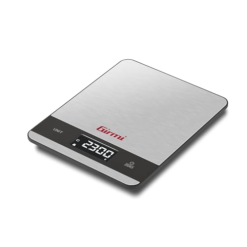 Girmi PS05 Bilancia da Cucina Digitale, 5 kg, Piatto Inox
